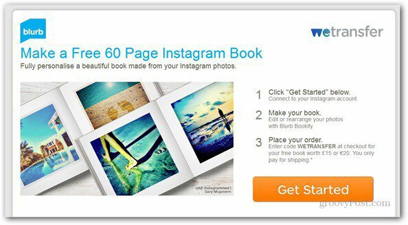 Το WeTransfer προσφέρει ένα δωρεάν βιβλίο φωτογραφιών Instagram 60 σελίδων
