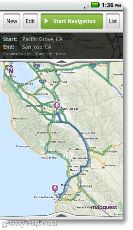 Mapquest για πλοήγηση εφαρμογών Android