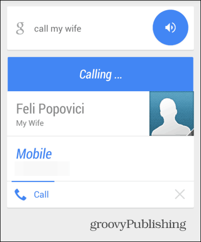 Καλέστε τη μαμά Google Τώρα καλέστε τη γυναίκα
