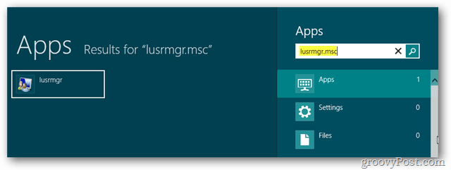 Windows 8: Ενεργοποίηση του ενσωματωμένου λογαριασμού διαχειριστή