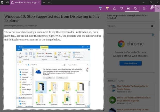 Πώς να μοιράζεστε περιεχόμενο στο Web χρησιμοποιώντας το Microsoft Edge στα Windows 10