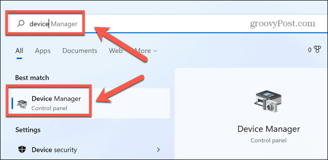 διαχειριστής συσκευών των windows