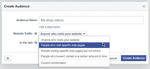 Facebook δημιουργήστε επισκεψιμότητα ιστότοπου κοινού