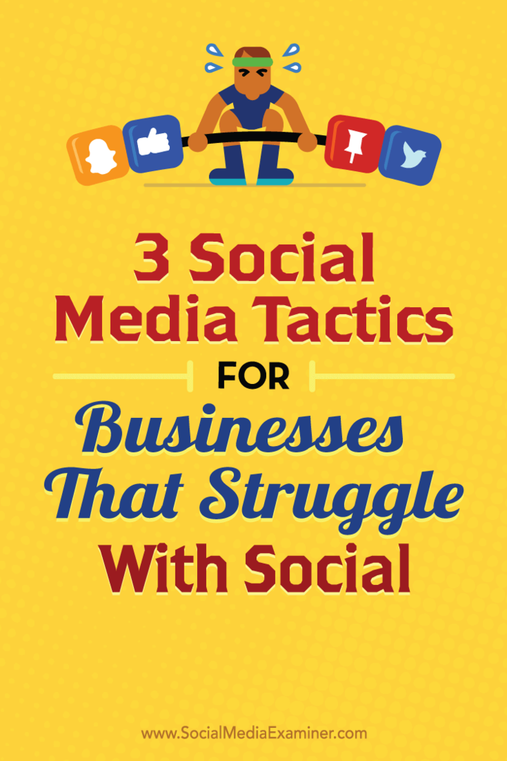 Συμβουλές για τρεις τακτικές κοινωνικών μέσων που μπορεί να χρησιμοποιήσει κάθε επιχείρηση.