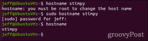 πώς να αλλάξετε το όνομα κεντρικού υπολογιστή στο linux χρησιμοποιώντας την εντολή hostname