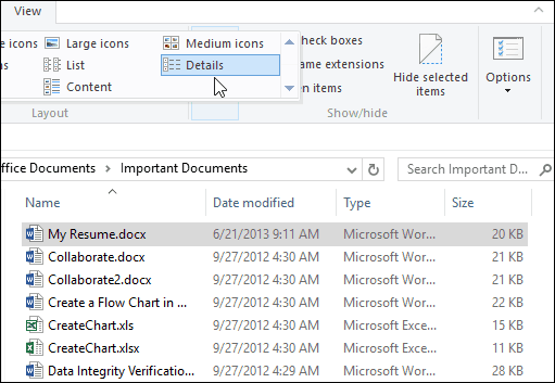 windows explorer 10 λεπτομέρειες