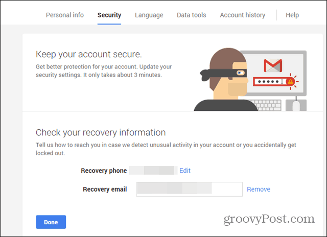 Έλεγχος ηλεκτρονικού ταχυδρομείου του τηλεφωνικού συντάκτη του Google Security