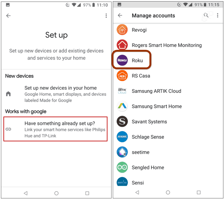 Ρυθμίστε το Roku Google Assistant '