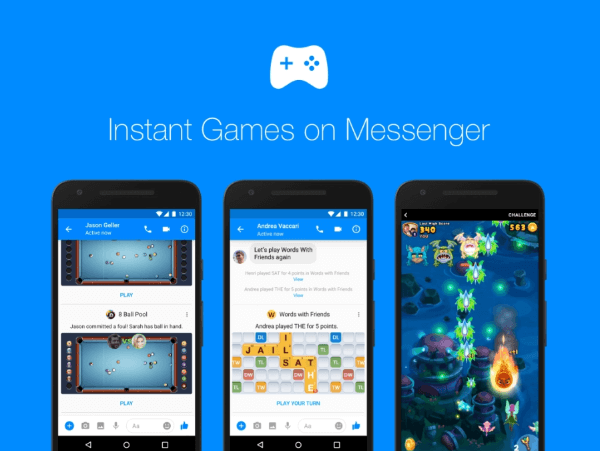 Το Facebook κυκλοφορεί ευρύτερα τα Instant Games στο Messenger και λανσάρει νέες πλούσιες δυνατότητες παιχνιδιού, bots παιχνιδιών και ανταμοιβές.