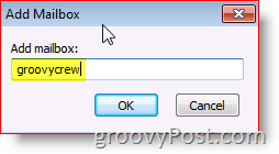 Το στιγμιότυπο του Outlook 2010 προσθέτει γραμματοκιβώτιο