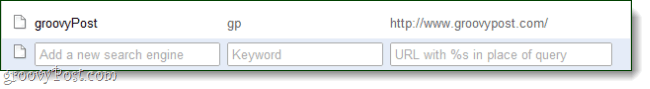 προσθέστε μια νέα μηχανή αναζήτησης στο google chrome