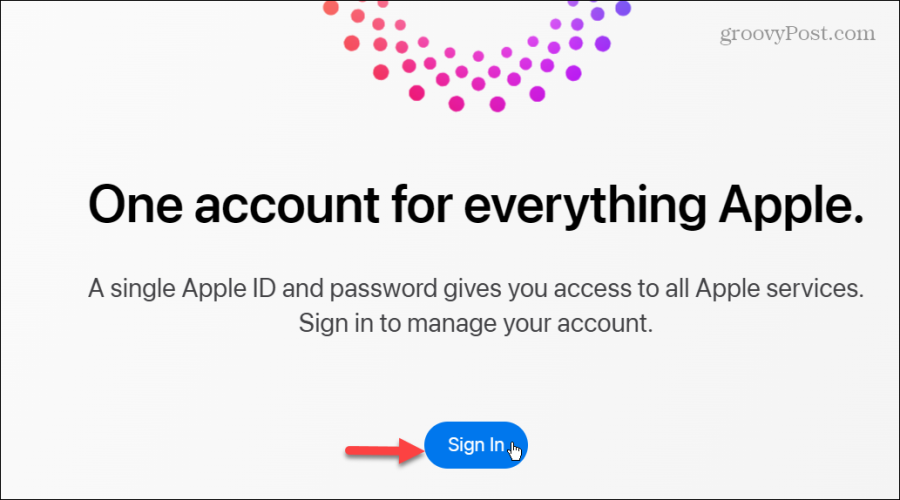 Συνδεθείτε στον λογαριασμό σας Apple με κωδικούς πρόσβασης 