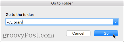 Μεταβείτε στο πλαίσιο διαλόγου Φάκελος στο Finder σε Mac