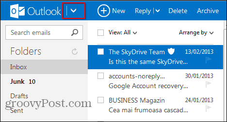 outlook.com σε επαφές gmail