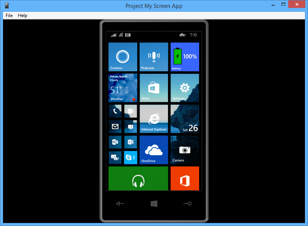 Windows Phone 8.1 Επιτρέπει την προβολή οθόνης σε έναν υπολογιστή