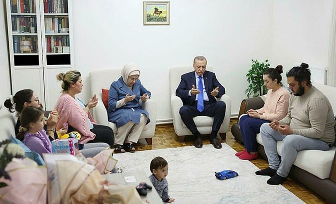 Μια ουσιαστική επίσκεψη του Προέδρου Ερντογάν και της Εμινέ Ερντογάν στην οικογένεια των επιζώντων του σεισμού!