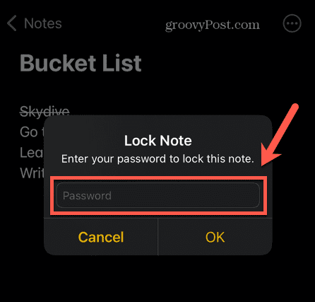 Σημειώσεις κλειδώματος κωδικού πρόσβασης iphone