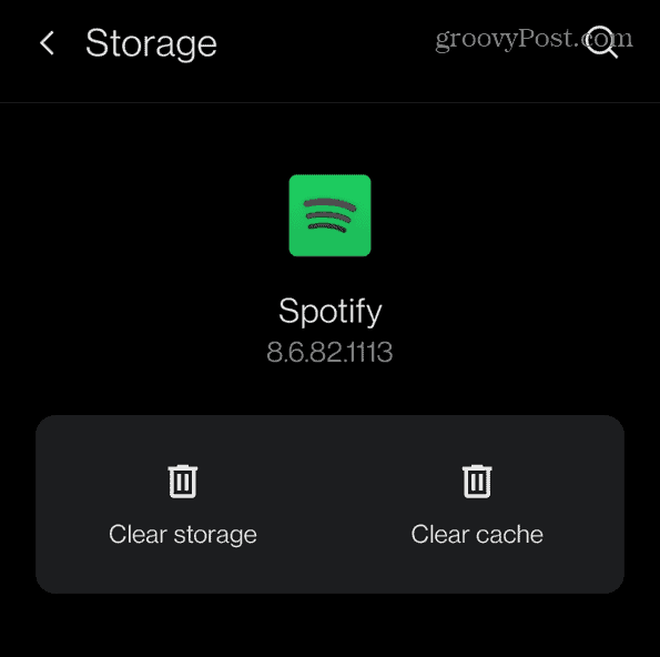 διαγράψτε την προσωρινή μνήμη Spotify Spotify Android