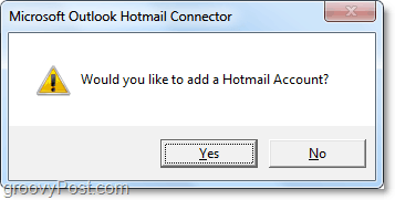 προσθέστε έναν λογαριασμό hotmail στο Outlook χρησιμοποιώντας το εργαλείο σύνδεσης