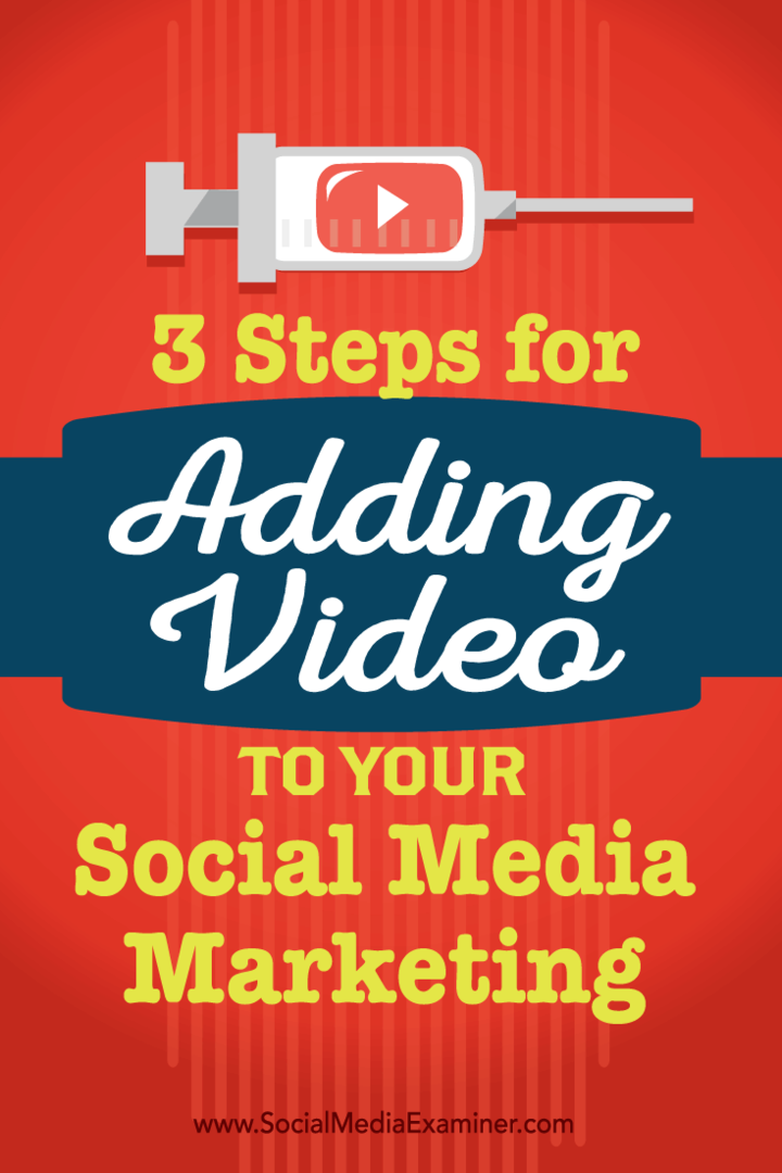 3 βήματα για την προσθήκη βίντεο στο Social Media Marketing: Social Media Examiner