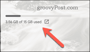 Παράδειγμα αποθηκευτικού χώρου για λογαριασμό Gmail