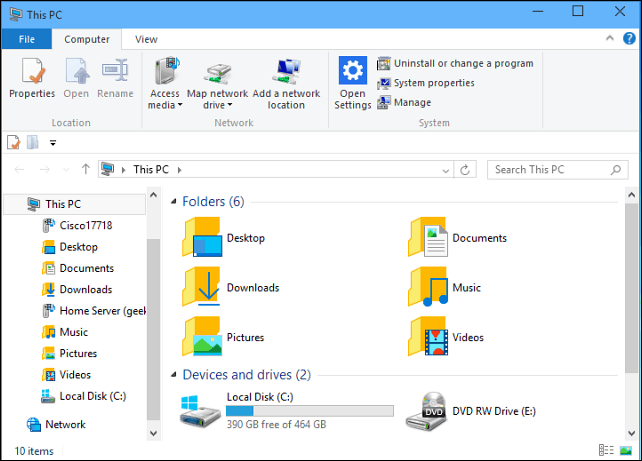 Κάντε τον Windows Explorer 10 File Explorer να ανοίγει πάντα σε αυτόν τον υπολογιστή