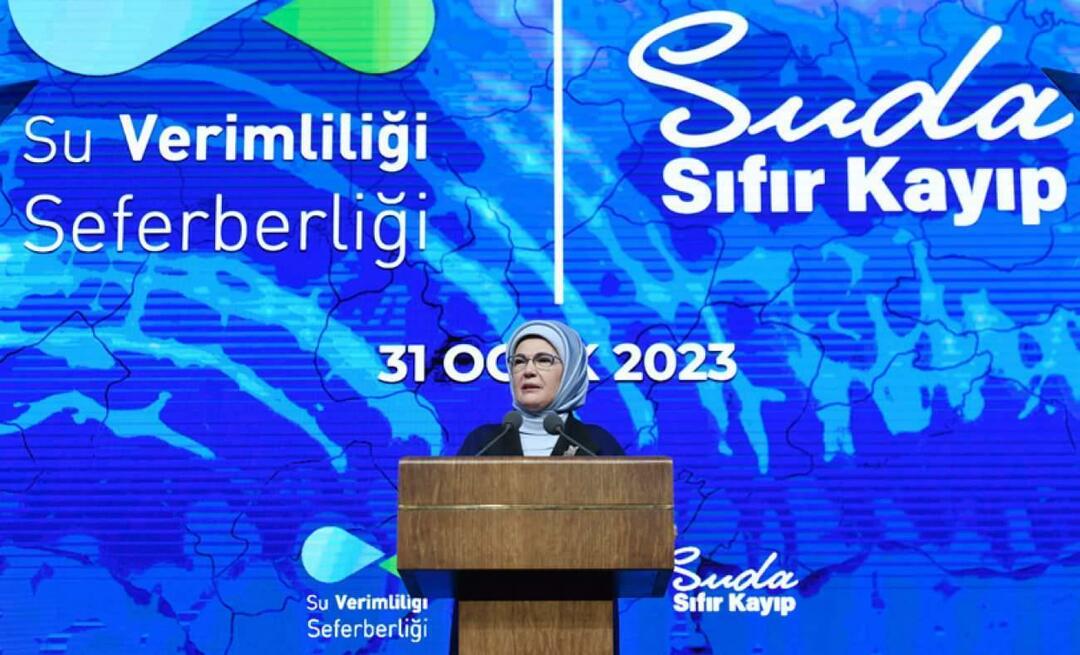 Η Εμινέ Ερντογάν παρευρέθηκε στην εισαγωγική συνάντηση «Καμπάνια για την αποδοτικότητα του νερού»!