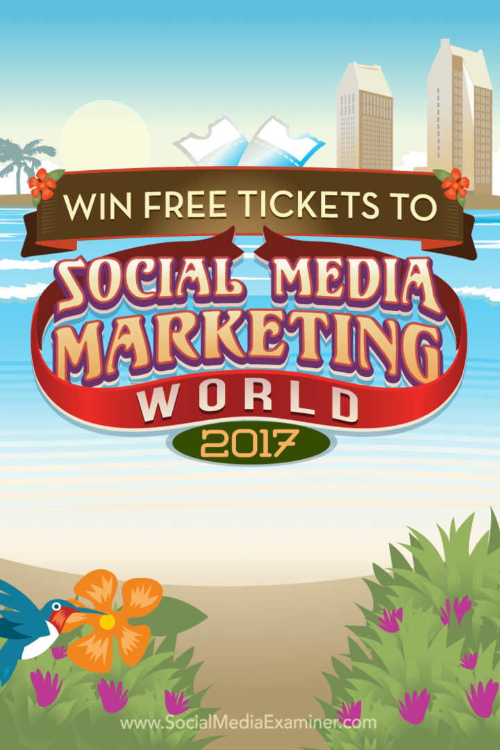 Κερδίστε δωρεάν εισιτήρια στο Social Media Marketing World 2017 από τον Phil Mershon στο Social Media Examiner.