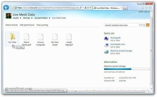 Windows Live Mesh 2011 για Mac: Ξεκινώντας