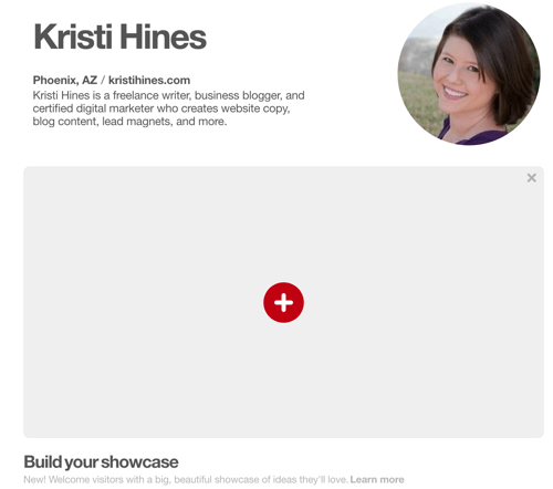 Μάθετε αν διαθέτετε τη δυνατότητα Pinterest Showcase.