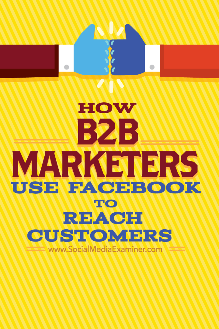 b2b μάρκετινγκ στο Facebook