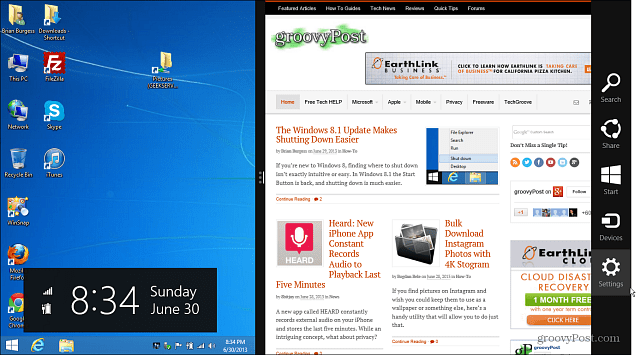 Windows 8.1 σύγχρονη επιφάνεια εργασίας UI