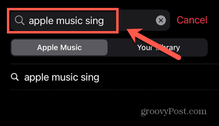 apple music sing αναζήτηση