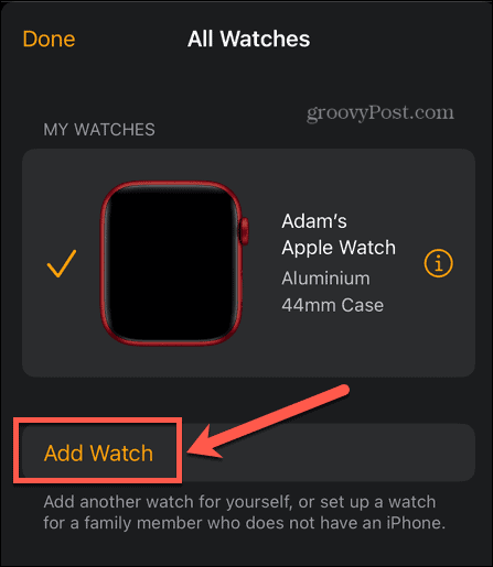 apple watch προσθήκη ρολογιού