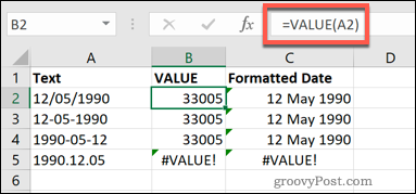 Η συνάρτηση VALUE στο Excel