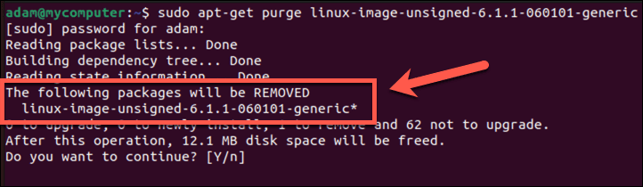 Το ubuntu αφαιρέθηκε από τον πυρήνα