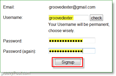 GRAVATOR screenshot - εισάγετε ένα όνομα χρήστη και έναν κωδικό πρόσβασης