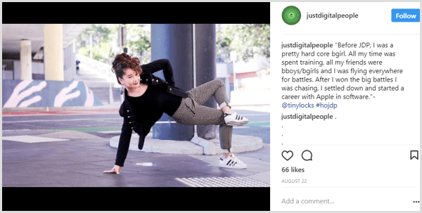 Το Instagram post λέει ιστορία
