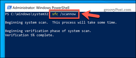 Χρήση του εργαλείου SFC στα Windows 10