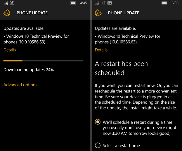 Windows 10 Mobile Build 10586.63 Τώρα που κυκλοφορούν για Insiders (Ενημέρωση)