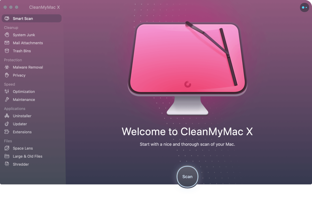 CleanMyMac X μπροστά