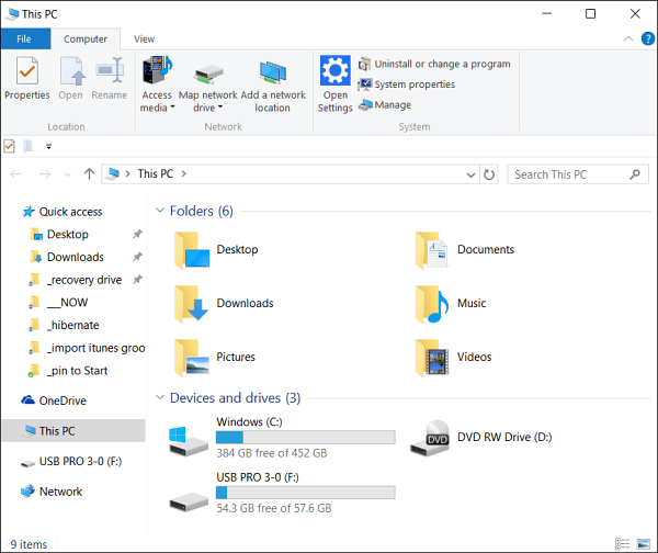 Κάντε την Άνοιγμα αρχείων Windows 10 σε αυτόν τον υπολογιστή αντί για γρήγορη πρόσβαση