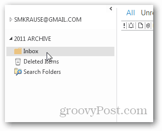πώς να δημιουργήσετε το αρχείο pst για το Outlook 2013 - νέο φάκελο inbox