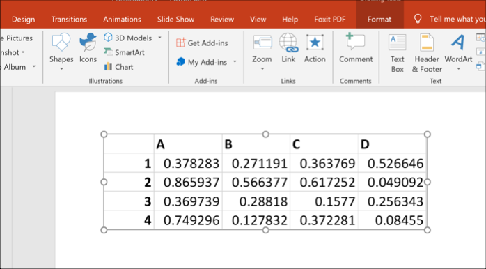 Τα δεδομένα του Excel ως αντικείμενο στο PowerPoint
