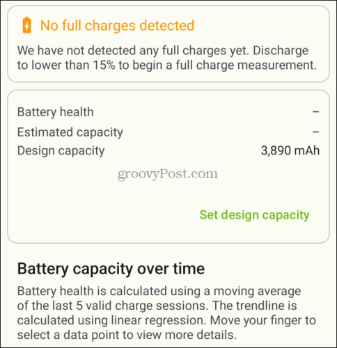 Ελέγξτε την υγεία της μπαταρίας στην εφαρμογή Android AccuBattery