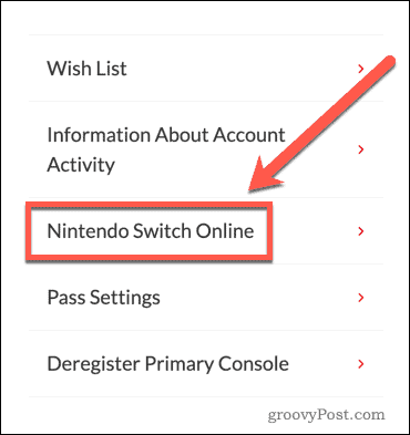 Nintendo Switch Online Ρυθμίσεις Ιστοσελίδας