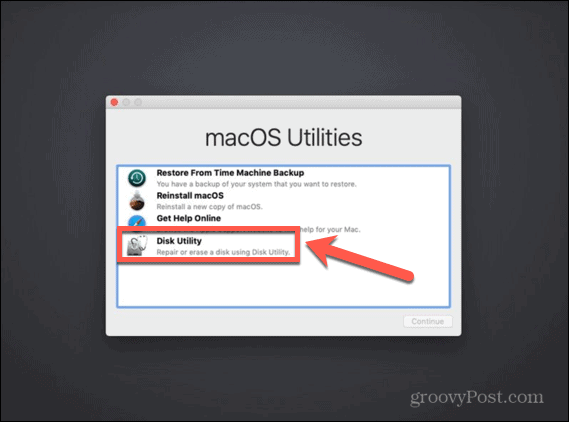 βοηθητικό πρόγραμμα δίσκου macos utilities