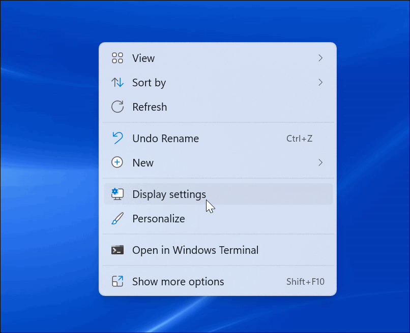 Ρυθμίσεις οθόνης Windows 11