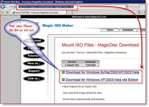 MagicISO x86 και x64 Λήψη συνδέσμου για τον Windows Server 2008