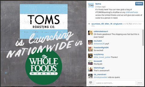 toms instagram εικόνα με hashtag